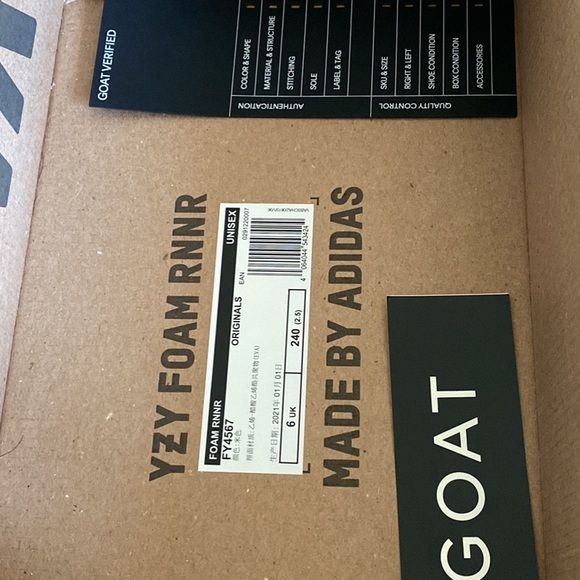 Yeezy Sandy Foams. Worn once , Goat Verified, tags and box included. - Picture 5 of 6